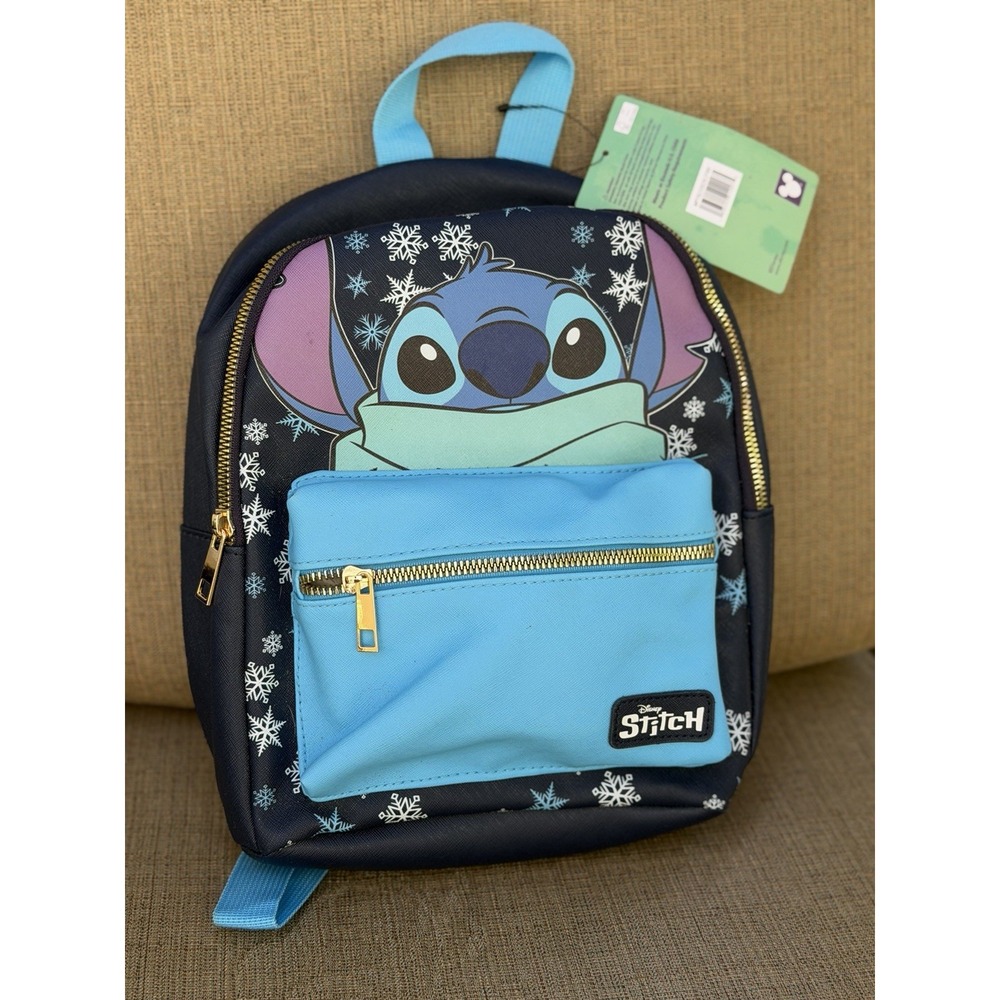 Disney's Stitch Faux Leather Mini Backpack New With Tags